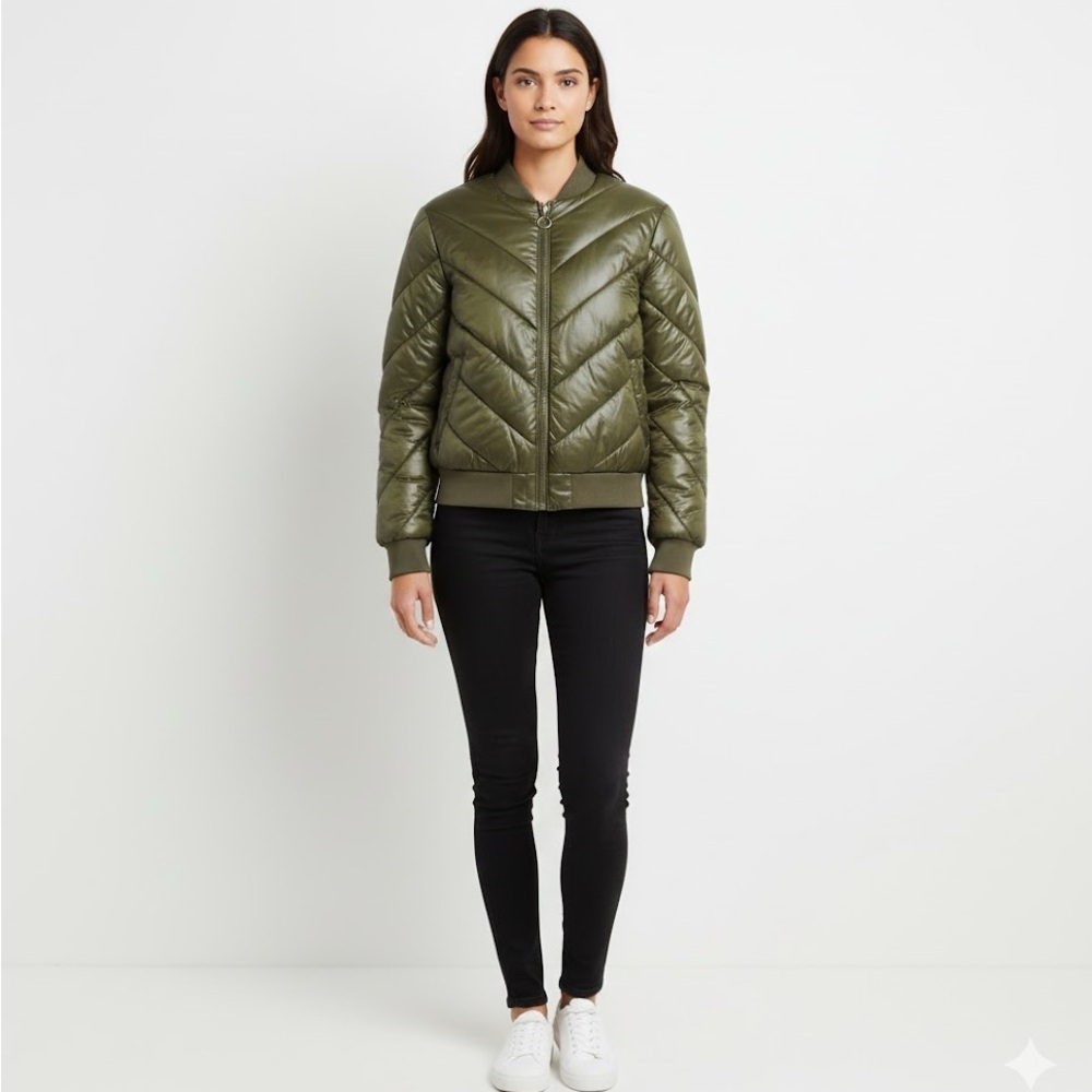 Forever 21 Olive Green Women's Puffer Jacket
